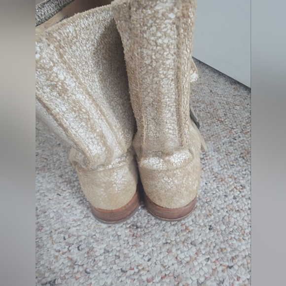 FRYE Leather Leather Trim Embellishment Moto Boots - Picture 2 of 6